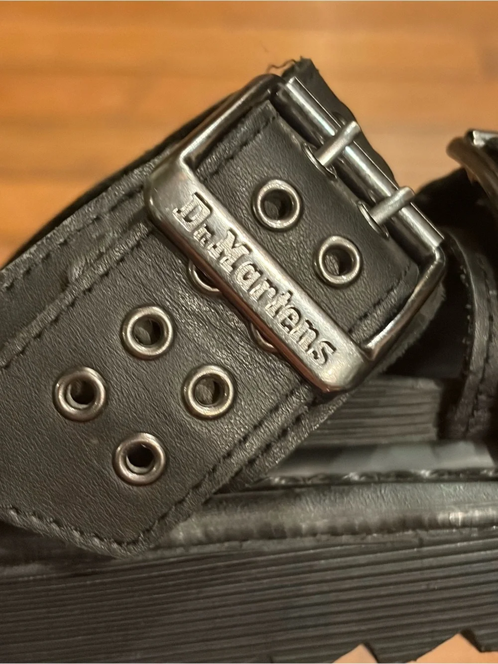 DR.MARTENS Myles Hardware Detail Double Buckle Slide Sandals Men Size 10.5